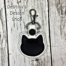 Image 2 of Embroidered Cat Key Chain