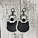 Image 1 of Embroidered Cat Key Chain