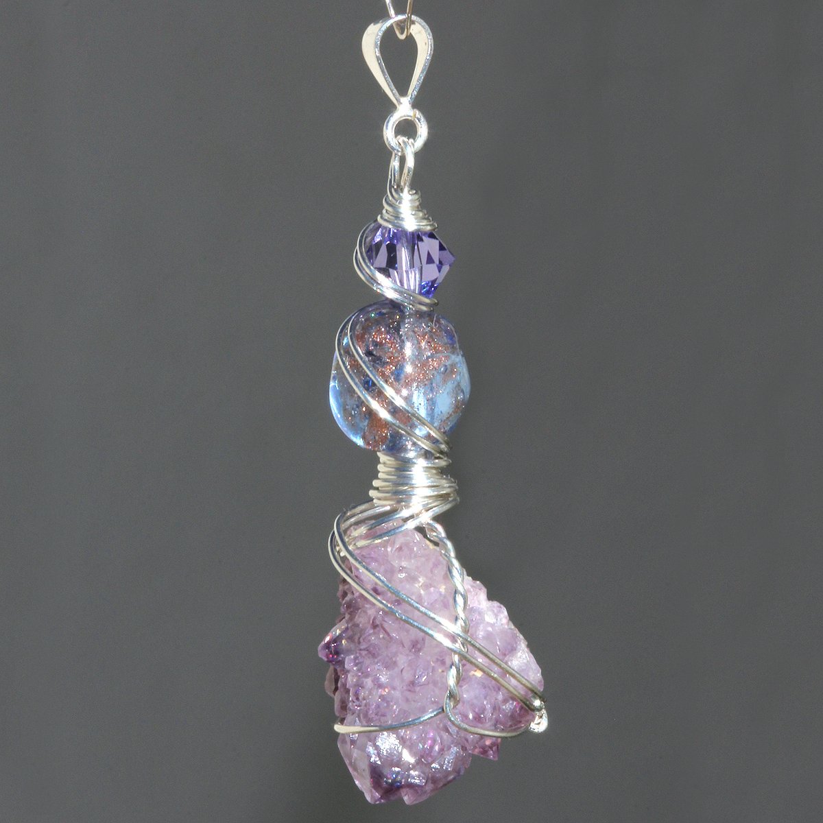 Amethyst Spirit Quartz Crystal Pendant