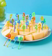 Image 3 of Numbers Fruit Forks / Food Picks