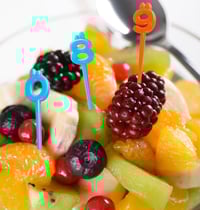 Image 4 of Numbers Fruit Forks / Food Picks