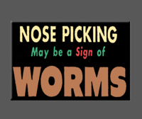 Image 1 of NOSE PICKING MAY BE A SIGN OF WORMS