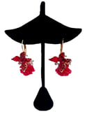 Red Butterfly Rose Fashion Earrings 