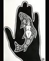Primal Hand Salmon of Imbas - Art Print By Dee Mulrooney