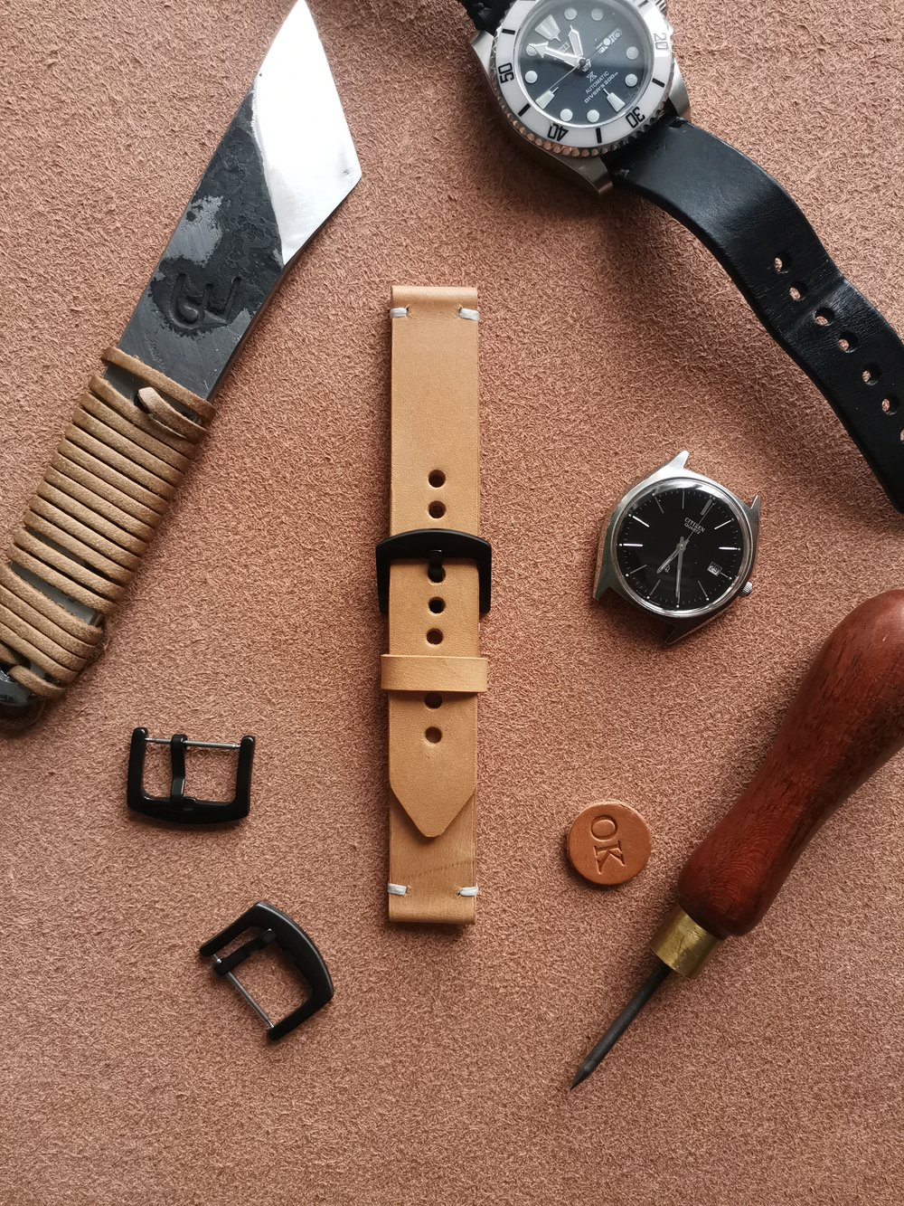Image of 20mm Natural watch strap