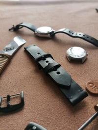 Image 2 of 22mm Black watch strap