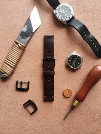 Image 1 of 20mm Dark Brown watch strap