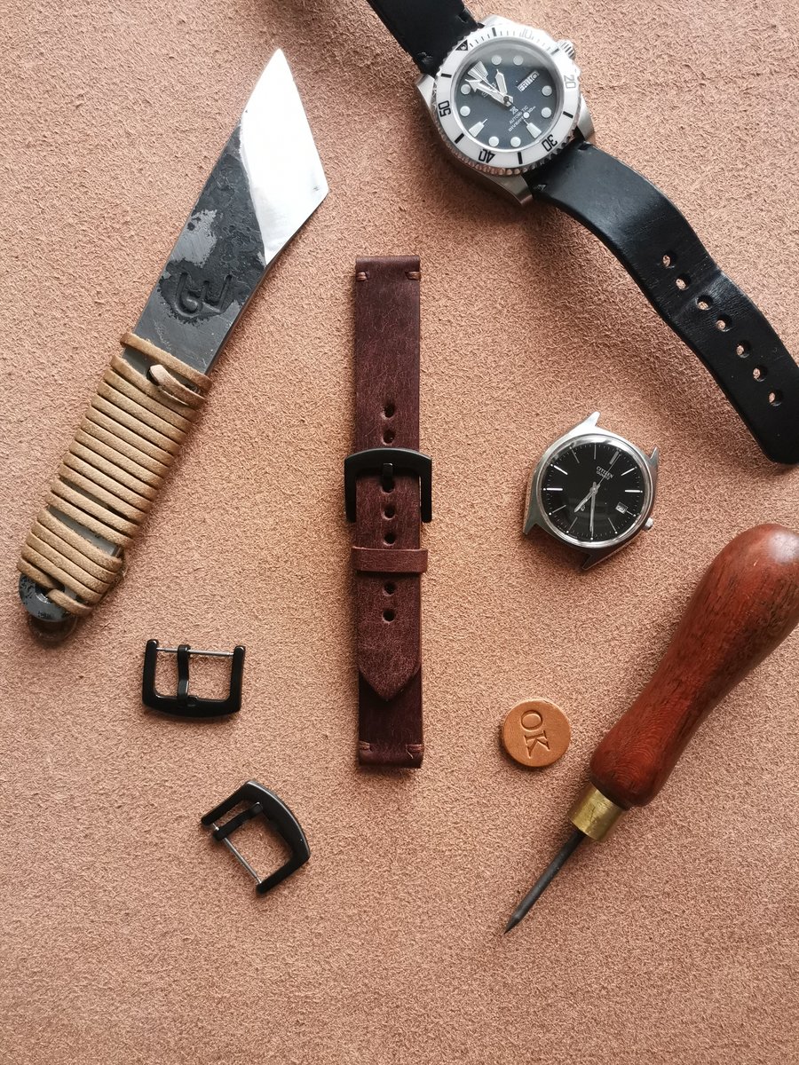 Image of 18 mm Dark Brown  Pueblo Watch Strap
