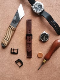 Image 1 of 18 mm Dark Brown  Pueblo Watch Strap