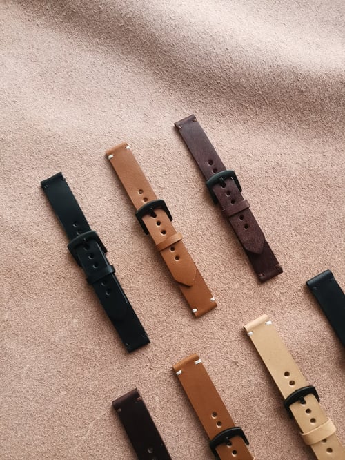 Image of 18 mm Tan watch strap