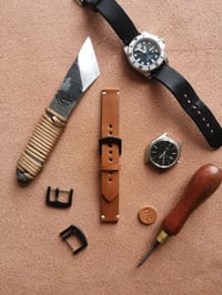 Image 1 of 18 mm Tan watch strap
