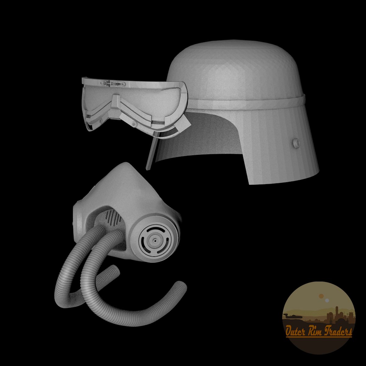 Image of Mud Helmet Kit modeled by Corey Macourek