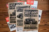  Hot Rod Auto Races aged Linocut Print Trio (120gr edition) FREE SHIPPING