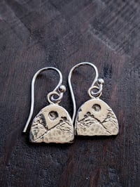 Image 1 of To the Mountains recycled silver earrings 