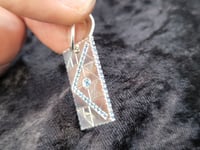 Image 3 of Blue Sapphire Dogtag Pendant 