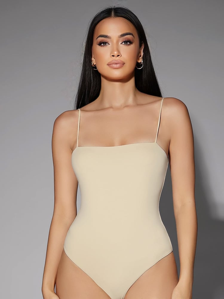 Image of Beige Cami Bodysuit 