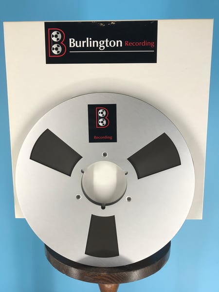 Image of CARTON of Burlington Recording1/4"x3600'Longer Length MASTER Reel To Reel Tape12"NAB Metal Reel 1.5M