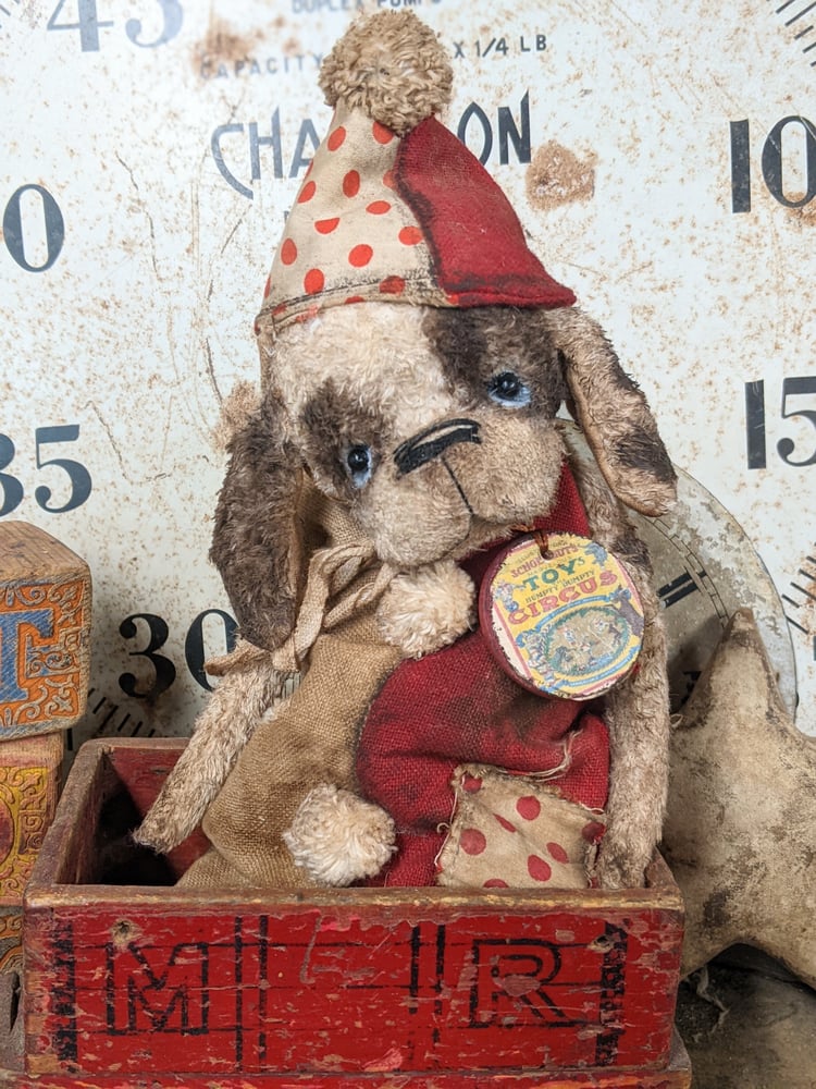 Image of  CIRCUS DOG - 8.5" Vintage Style Old Schoenhut Toy Circus PUPPY  Dawg by Whendi's Bears..