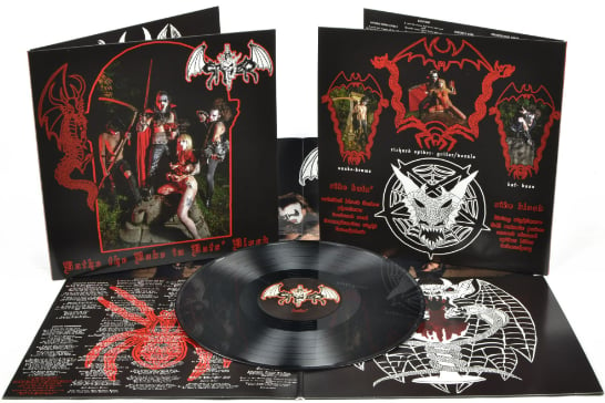 SPITER - BATHE THE BABE IN BATS BLOOD (12" RED VINYL GATEFOLD w/poster)