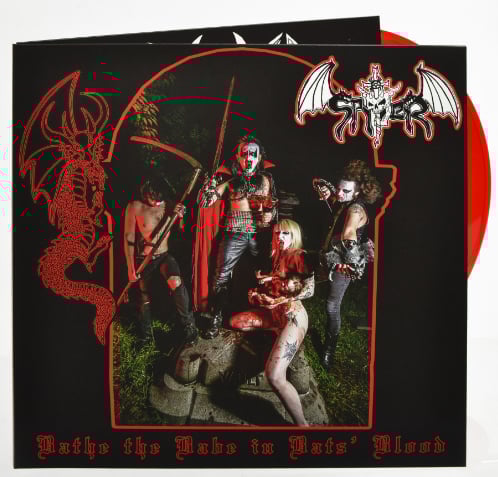 SPITER - BATHE THE BABE IN BATS BLOOD (12" RED VINYL GATEFOLD w/poster)