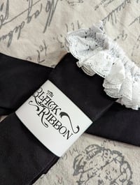 Image 2 of Scalloped Cluny Lace Topped OTKs (Black x White)