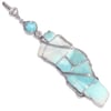 Rough Larimar Sterling Pendant