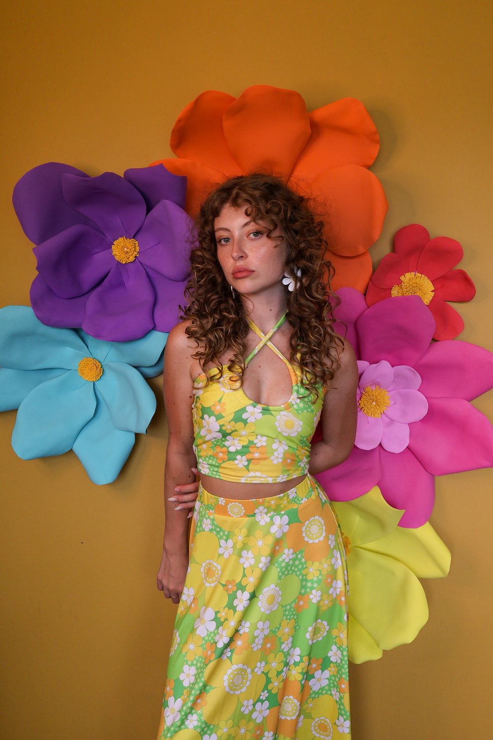 Disco Halter Top in The Get Back Print