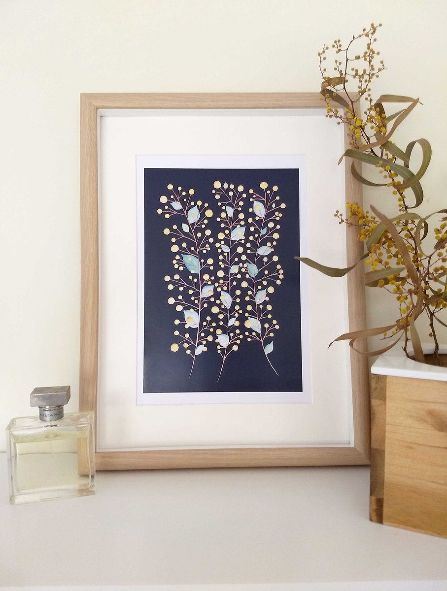 Wattle 2.0 Cardstock Art Print bettybluebelle