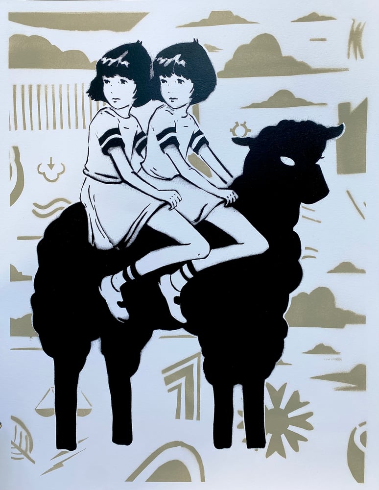 Image of ‘Black Sheep’ Hand  Embellished Print Edition 