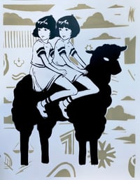 Image 1 of ‘Black Sheep’ Hand  Embellished Print Edition 
