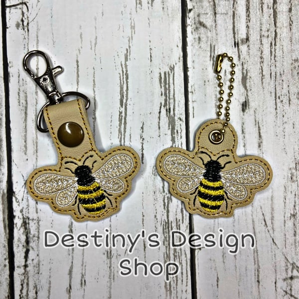 Image of Bumble Bee Keychain and Charm