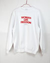 Sweatshirt WOMAN LIFE FREEDOM white/red Size M
