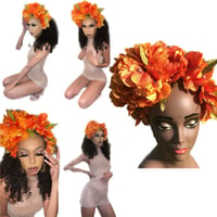 CUSTOM FLORAL FASHION HEADPIECE DESIGNED BY NOLA FASHION WEEK DESIGNER Brianna Elise
