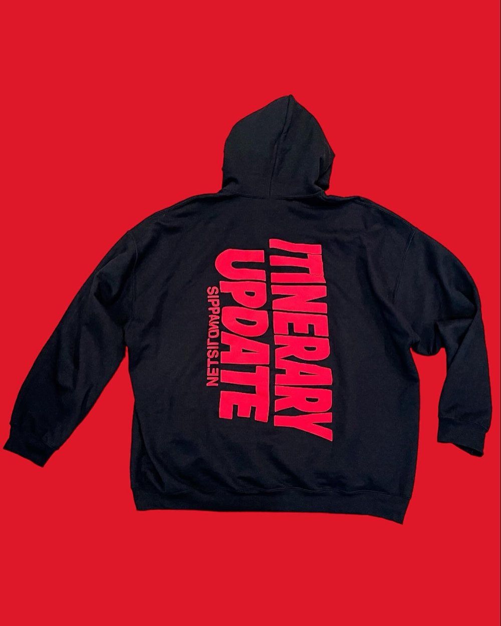 Itinerary Update Hoodie SIDE VIEW