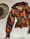 60's silk souvenir desert blouse 
