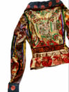 60's silk souvenir desert blouse 