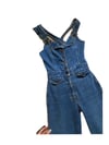 amazing 1970s fitted snap-up denim jumpsuit