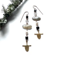 Image 1 of Mixed Gemstone dangle earrings