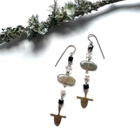 Image 4 of Mixed Gemstone dangle earrings