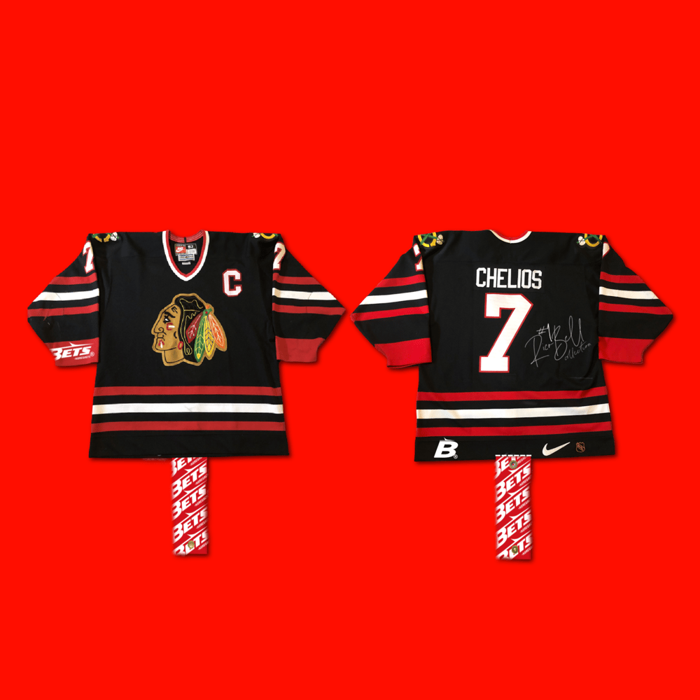 BETS BIG VINTAGE EXCLUSIVE LUX CHI BLKHAWKS 90'S JERSEY