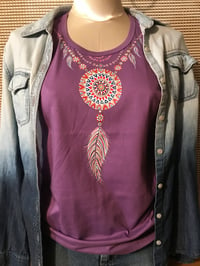 Image 1 of Hand painted Tribal T-shirt / n1