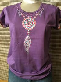 Image 2 of Hand painted Tribal T-shirt / n1