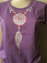 Image 4 of Hand painted Tribal T-shirt / n1