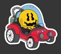 Moon Buggy Smiley Sticker