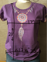 Image 5 of Hand painted Tribal T-shirt / n1