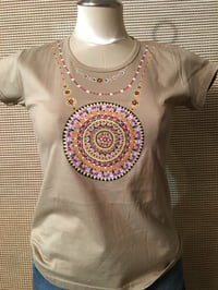 Image 1 of Handpainted Tribal Mandala T-shirt/ n2