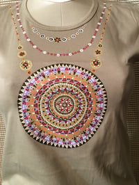 Image 3 of Handpainted Tribal Mandala T-shirt/ n2