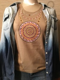 Image 4 of Handpainted Tribal Mandala T-shirt/ n2