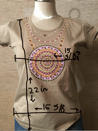 Image 5 of Handpainted Tribal Mandala T-shirt/ n2