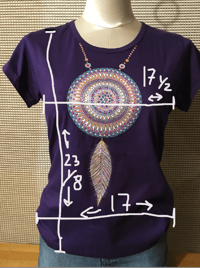 Image 5 of Handpainted Tribal Mandala T-shirt/ n3